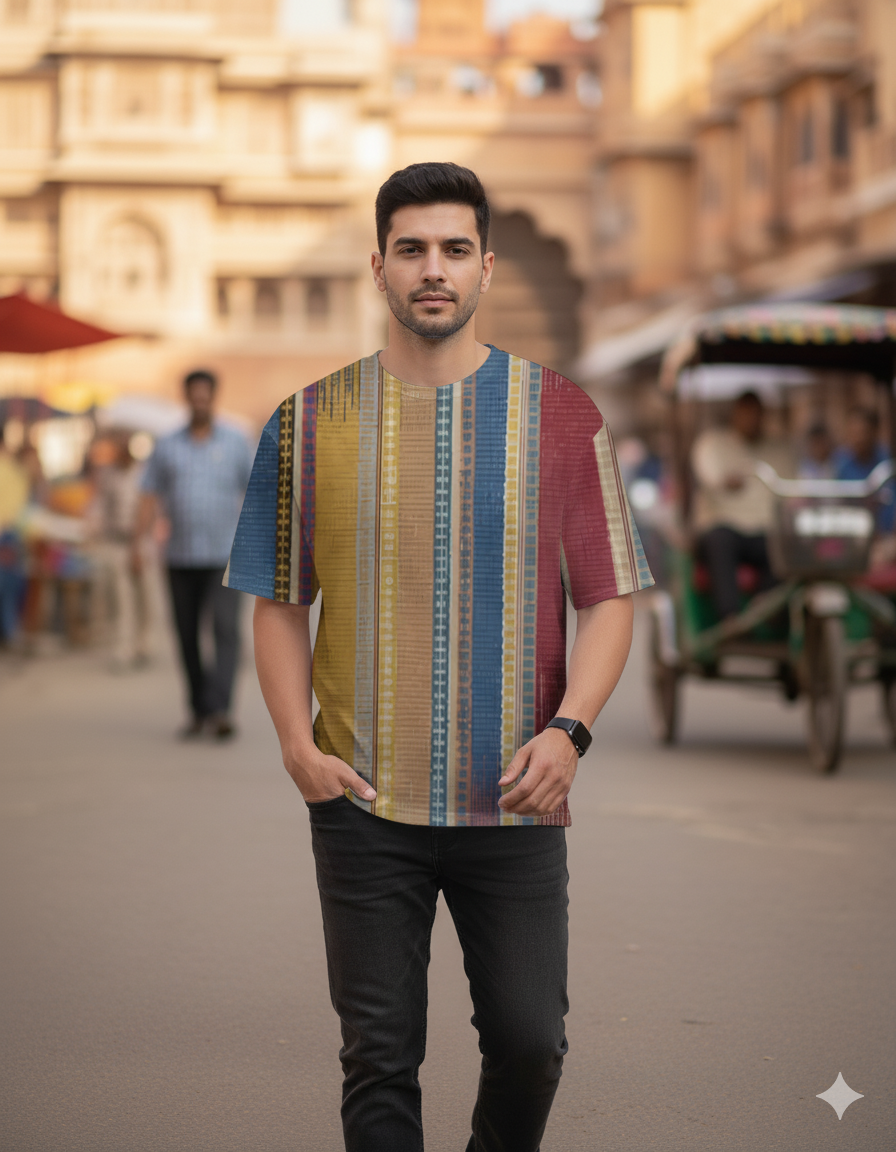 Unisex AOP Oversized Tee The Ornate Pachyderm