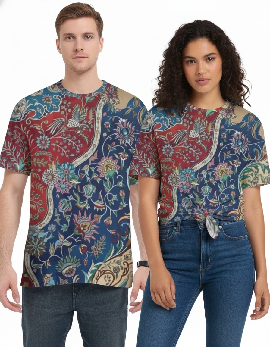 Unisex AOP Oversized Tee floral Boho Brocade